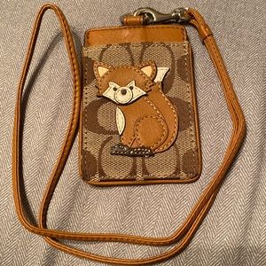New Coach ID Lanyard signature fox
